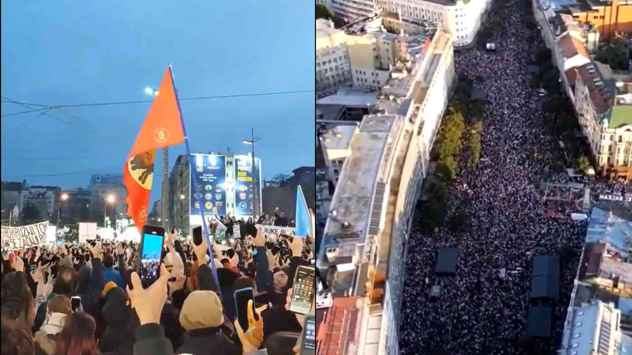 Novi Sad train station roof collapse Protest
