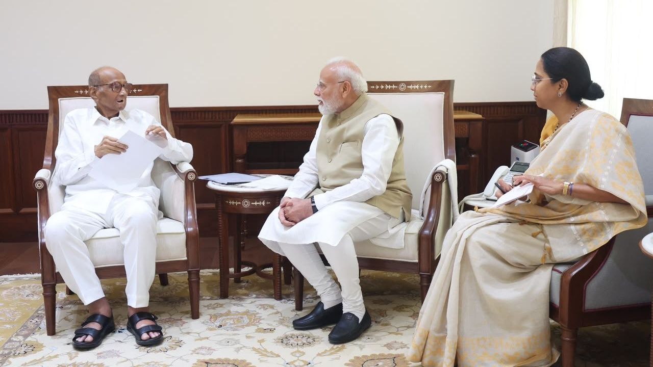 sharad pawar meets pm modi