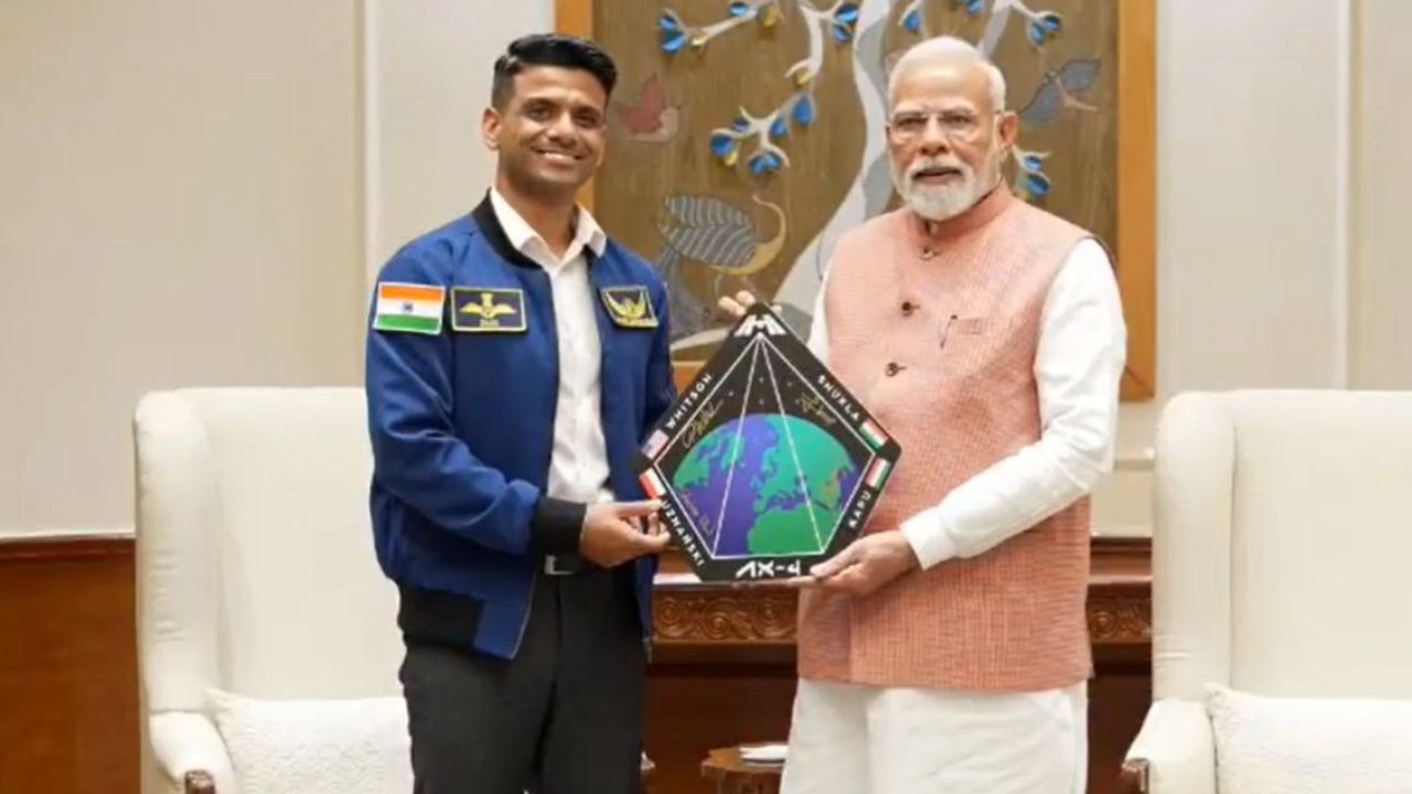 Shubhanshu Shukla with PM Modi