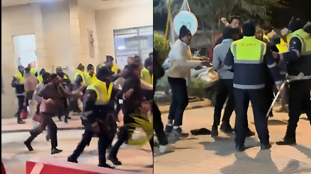 मारपीट का वीडियो ग्रैब । Photo Credit: Social Media