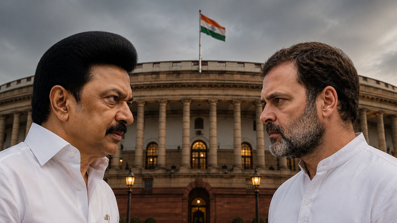 ai generated image of rahul gandhi and stalin
