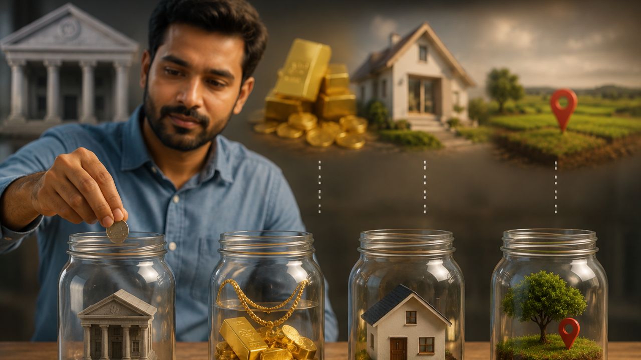 AI Generated Image of a man saving money
