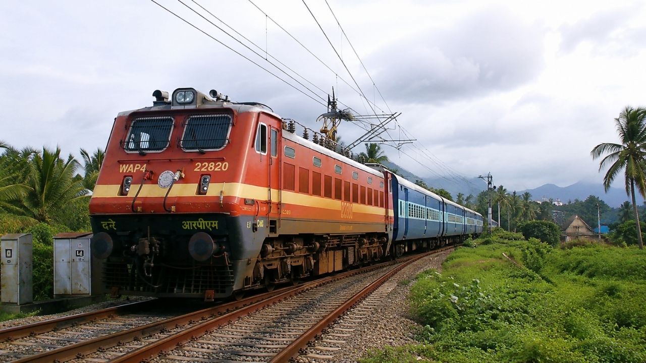 AI generated image of train