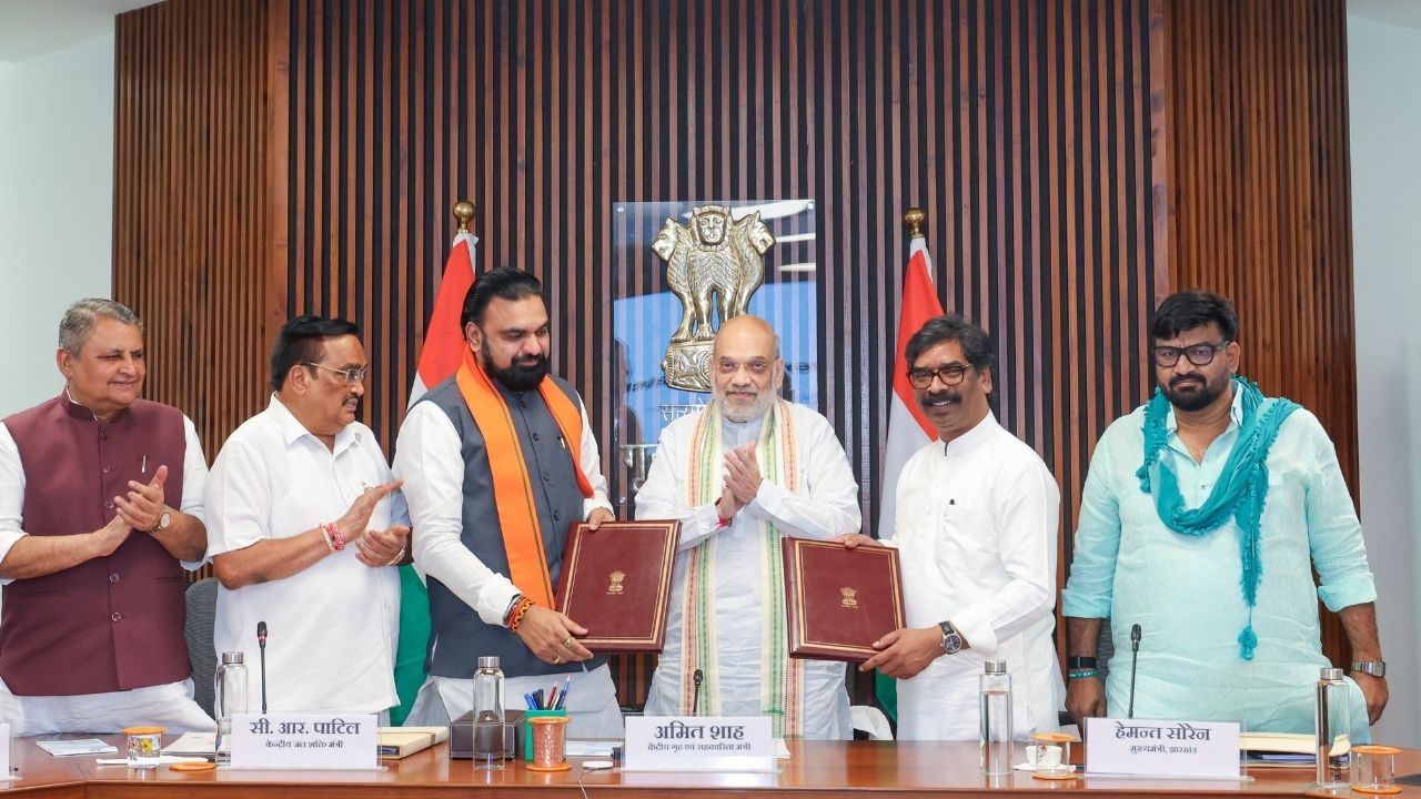samrat choudhary, amit shah and hemant soren