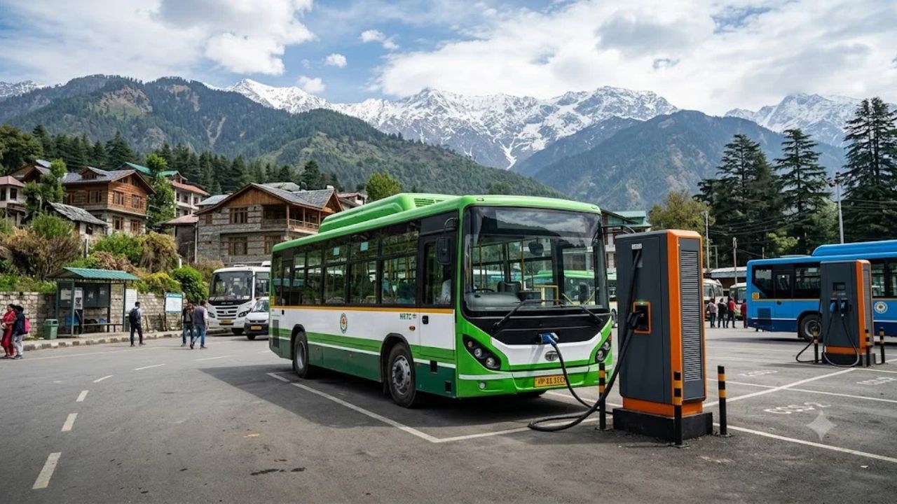 AI generated image of electric bus
