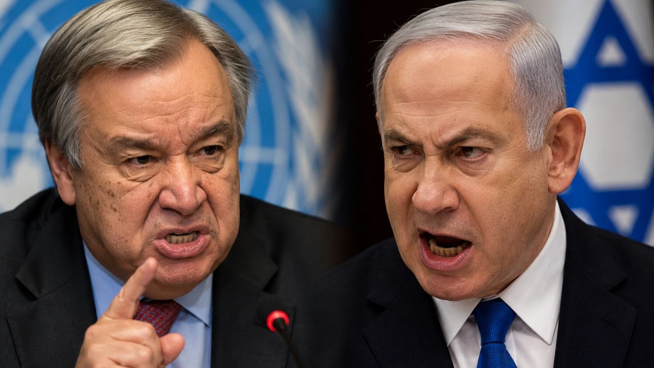 Benjamin Netanyahu and António Guterres