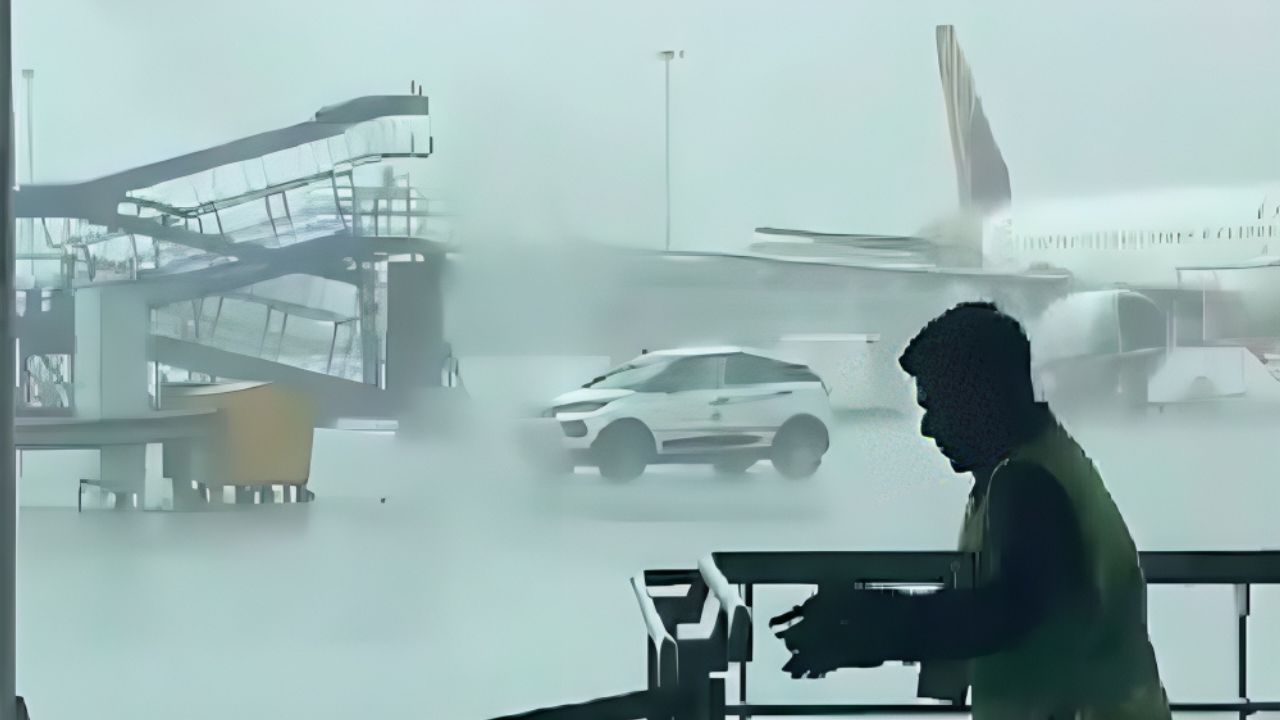 Delhi airport storm