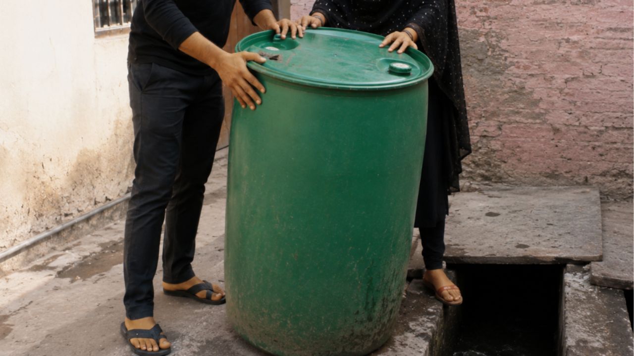  Husband murdered boyfriend And body put in a green drum