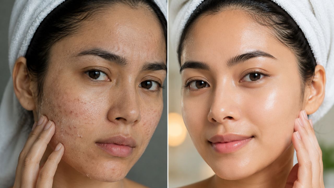 damge skin and healthy skin