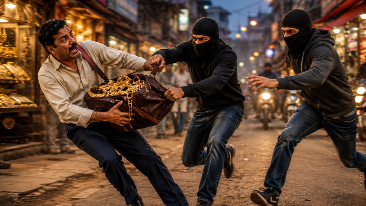 Bullion trader shot criminals flee with jewellery