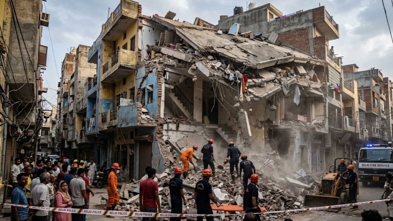 Delhi building collapse 