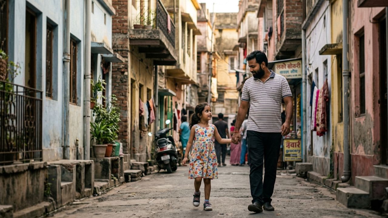 men with daughter
