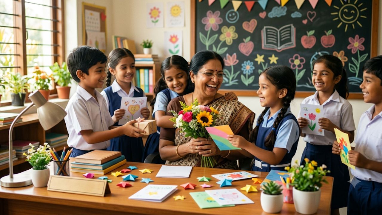teacher and students
