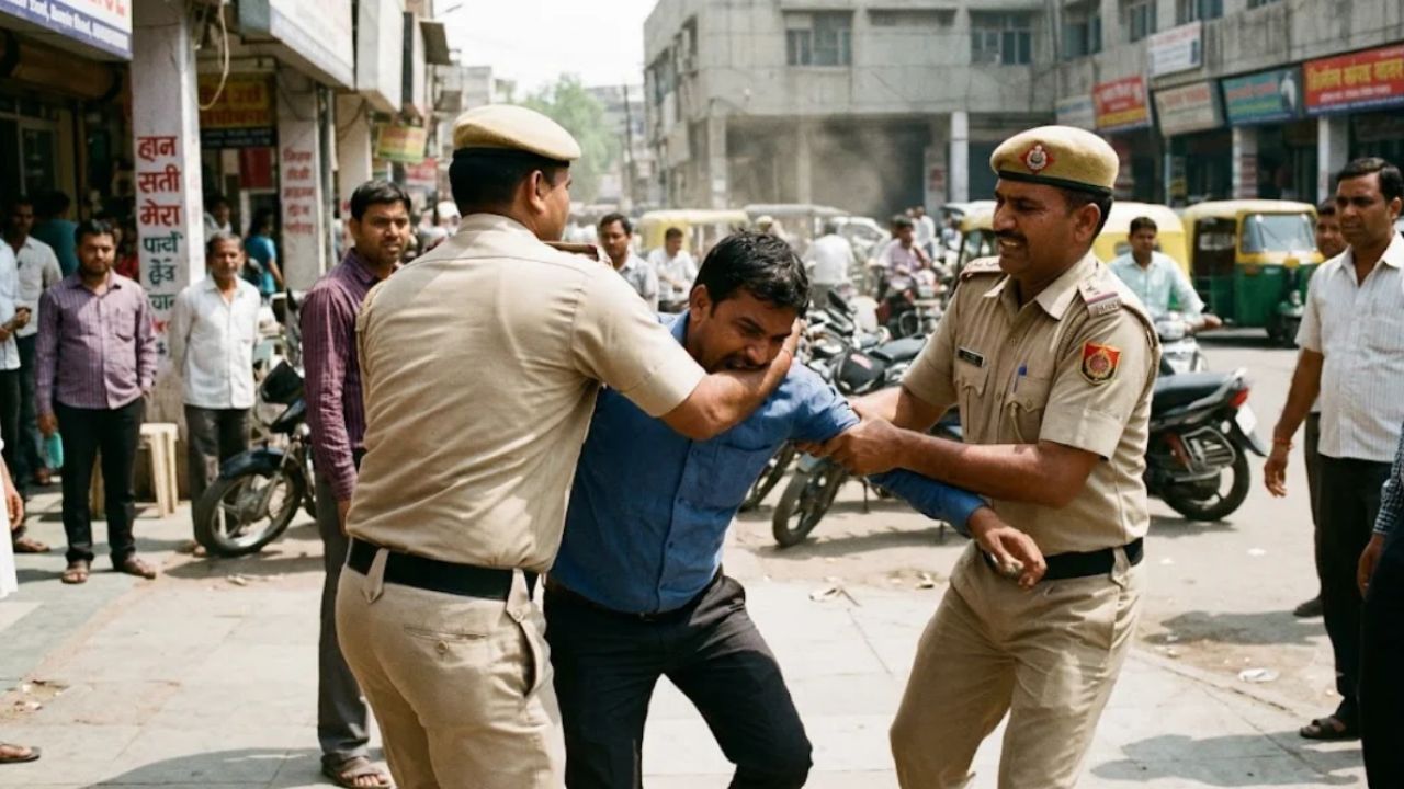 Accused in a case bit a constable