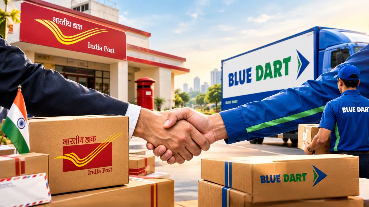 ब्लू डार्ट, डाक विभाग, India Post Blue Dart Deal,