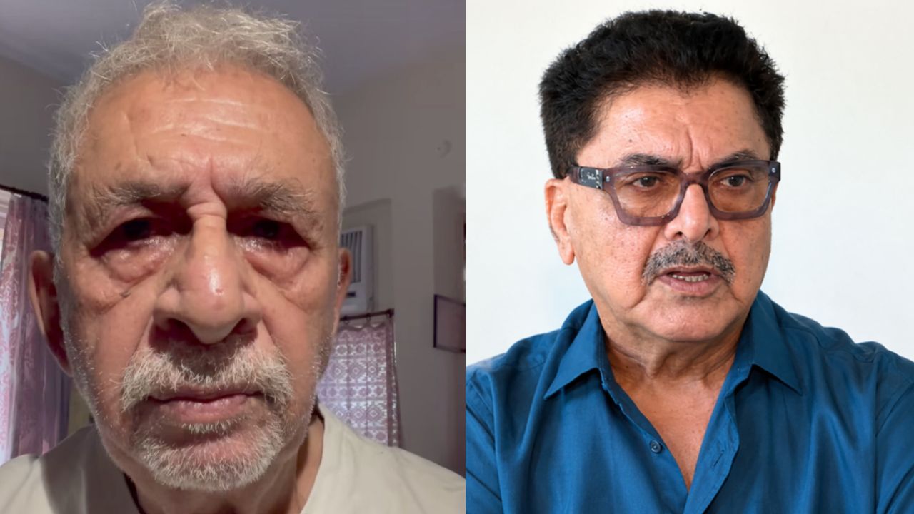 फिल्म अभिनेता नसीरुद्दीन शाह और फिल्म निर्माता अशोक पंडित की तस्वीर