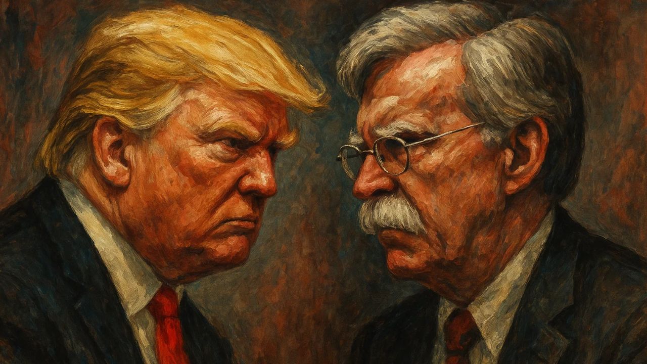 Donald Trump and John Bolton.