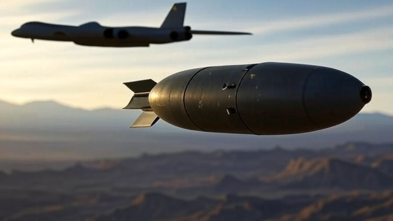 AI Generated Image of bunker buster bomb.