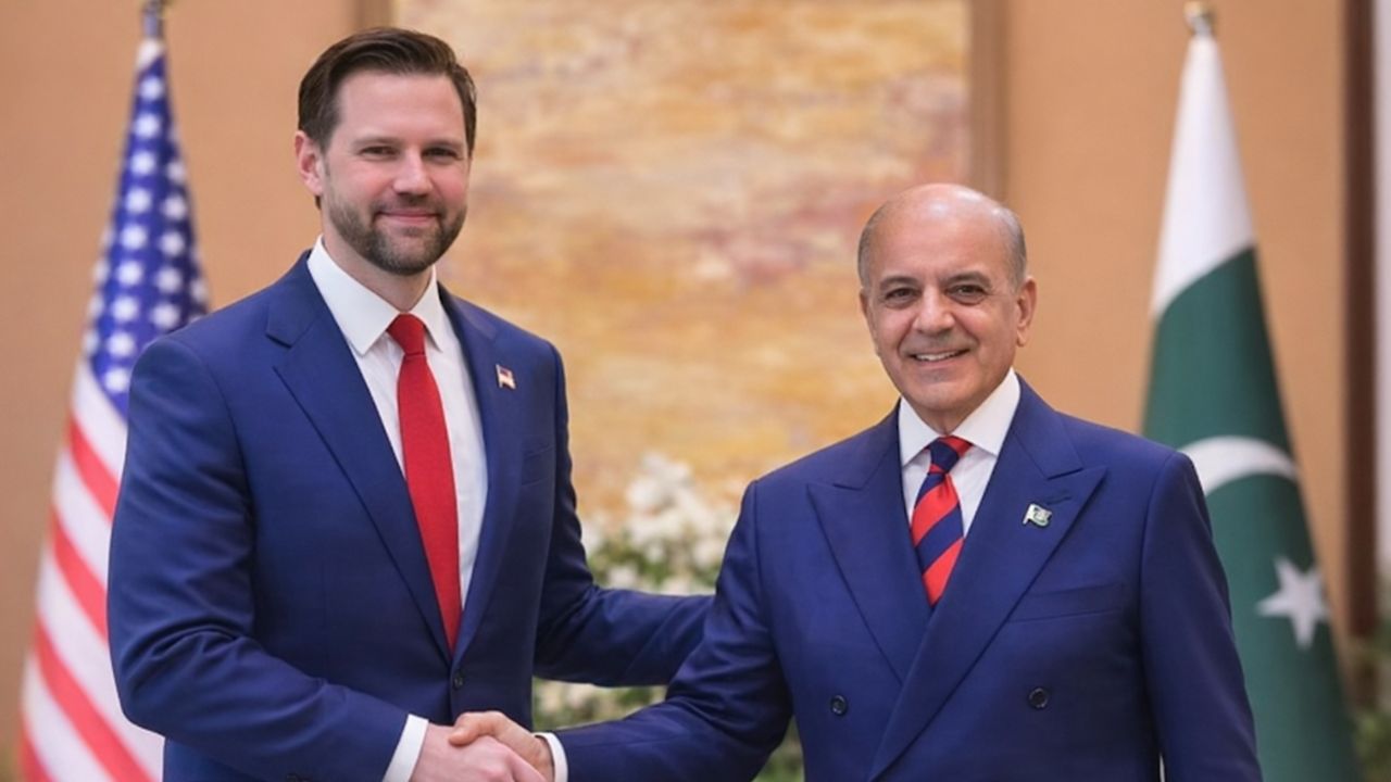 जेडी वेंस और शहबाज शरीफ । Photo Credit: PTI