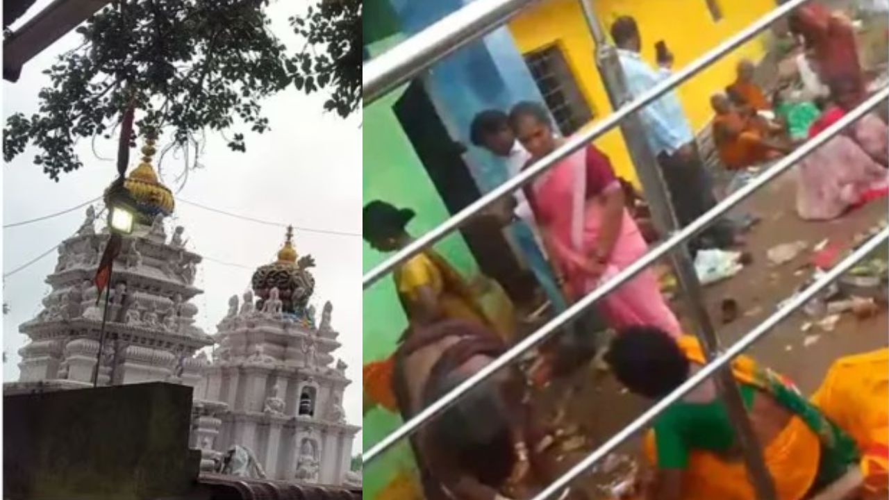 मंदिर में भगदड़ की जगह । Photo Credit: Social Media