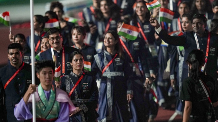 Asian Games Openeing Ceremony Indian Team
