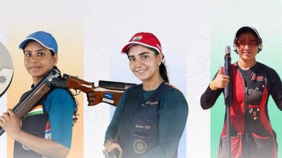 Indian Womens Trap Shooting Team