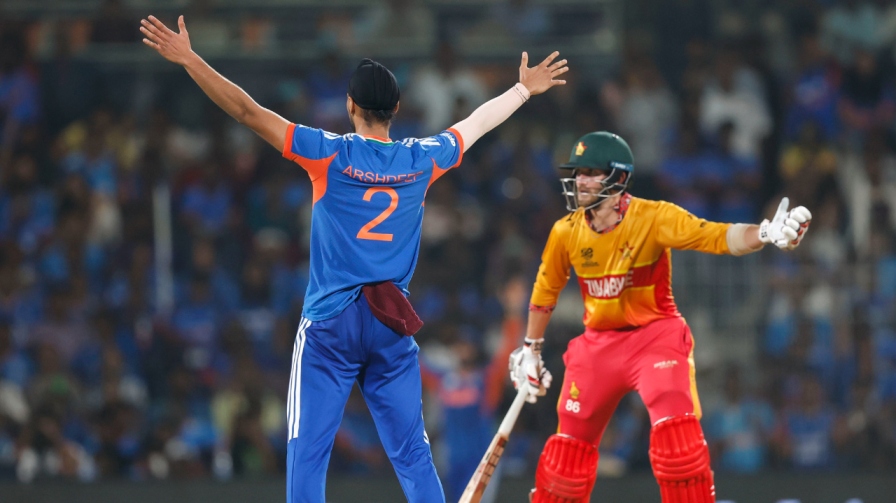 विकेट लेने के बाद जश्न मनाते अर्शदीप सिंह, Photo Credit: BCCI/X