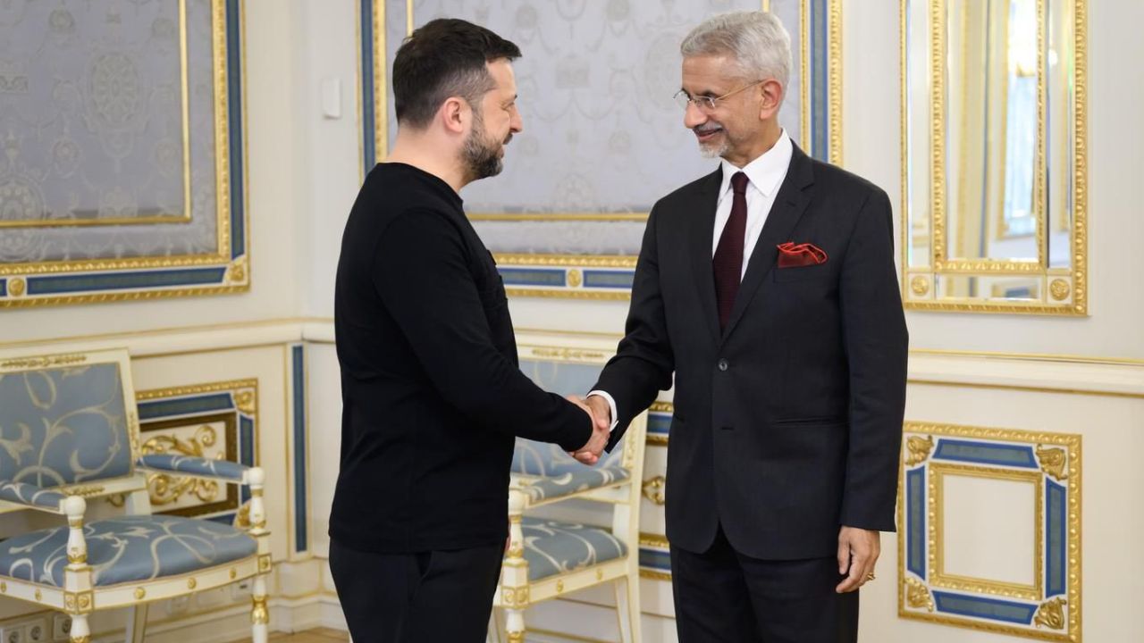 Volodymyr Zelenskyy and S Jaishankar