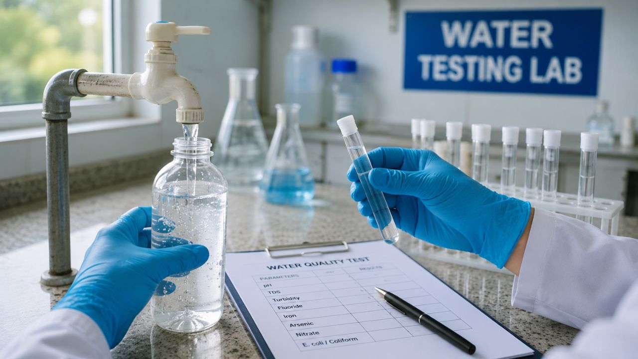AI generated image of water testing lab