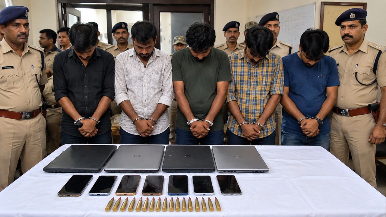 ai generated image of arrested accused