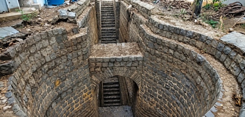 Shiva Linga shaped stepwell