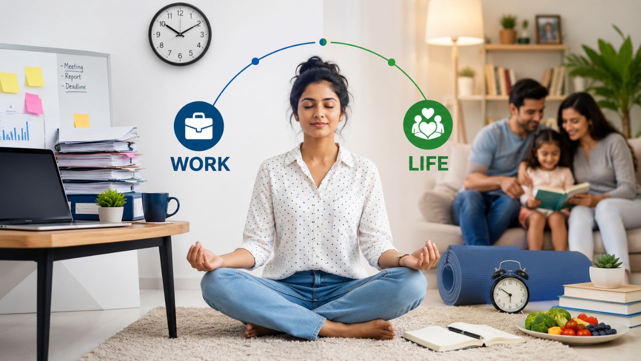 AI generated image of work life balance