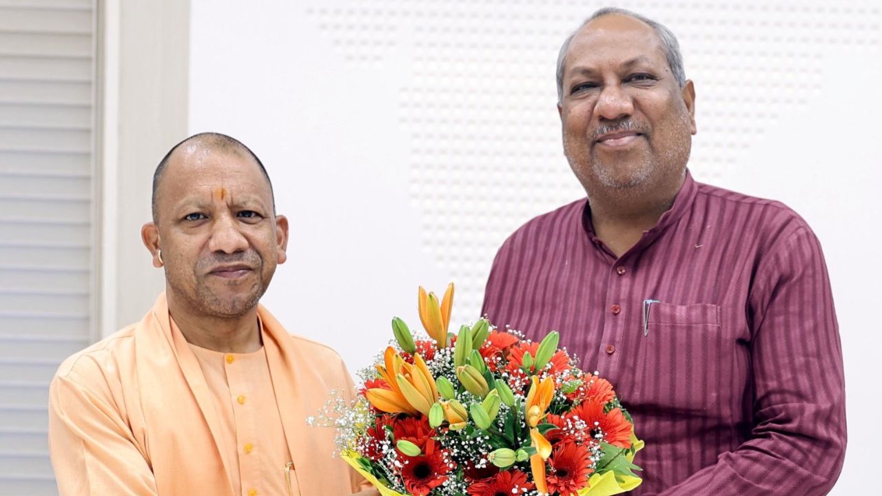 Yogi Adityanath and Sanjay Nishad