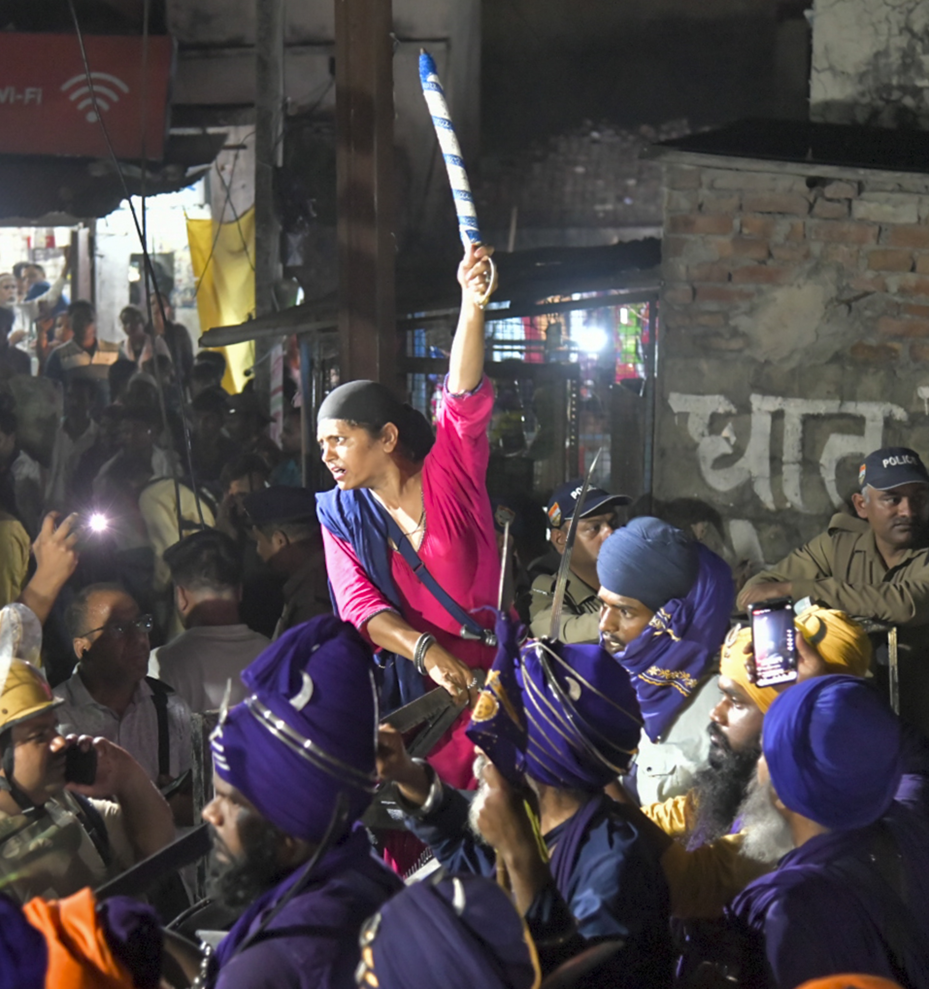 Nihang Sikh Protest PTI