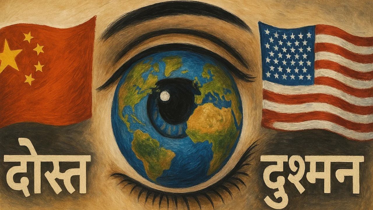 How does the world view America and China