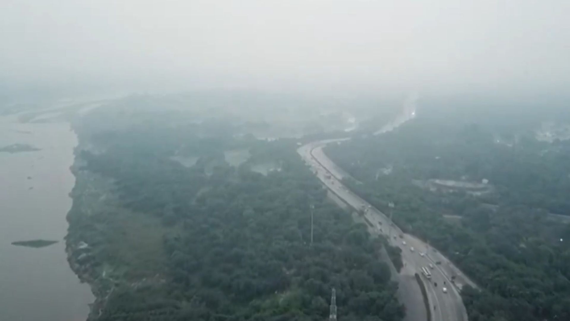 Layer of haze in Delhi