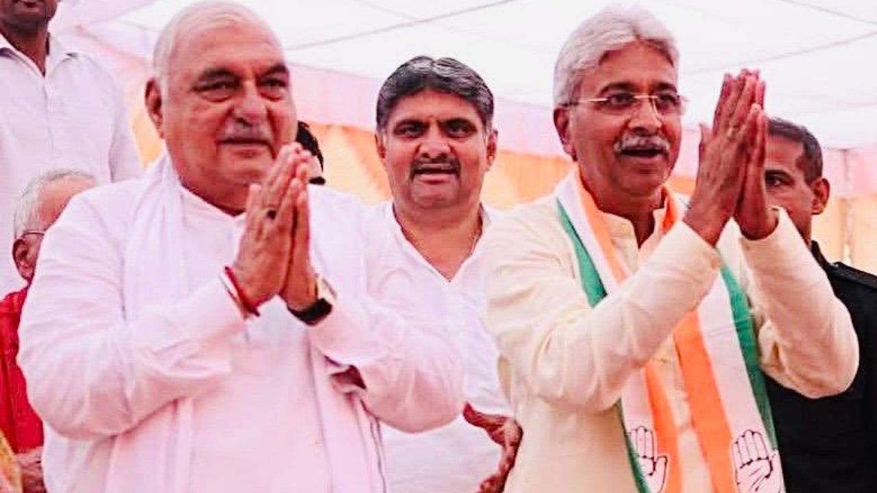 Bhupendra singh hudda and rao narendra । Photo Credit: X/@DeependerSHooda