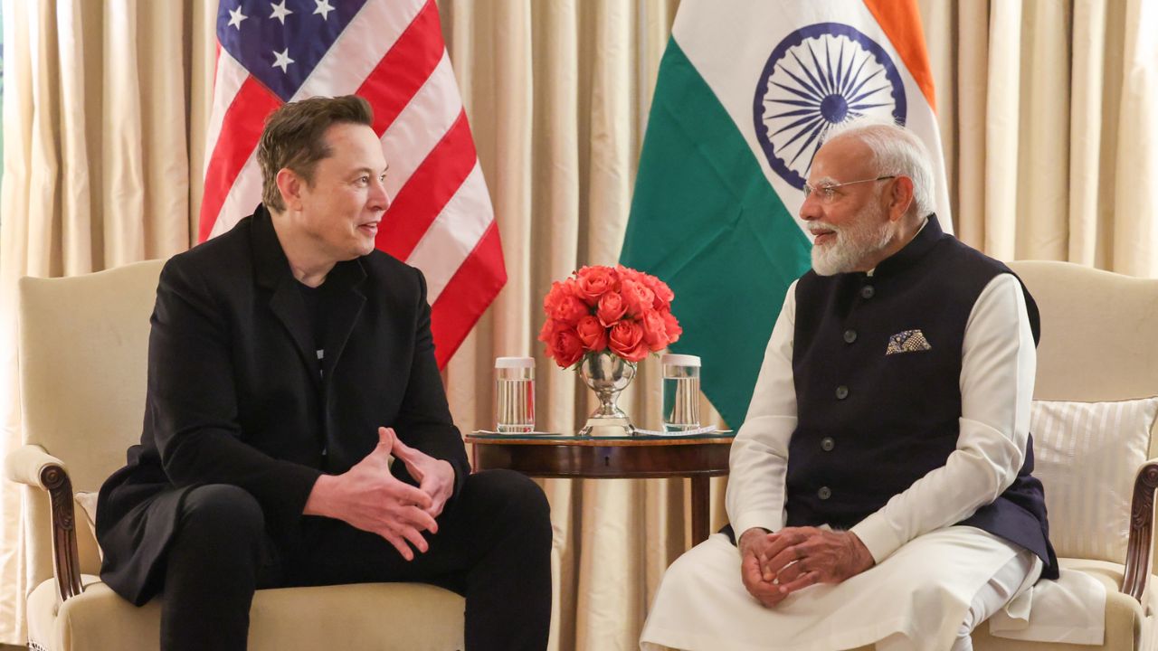 elon musk with pm modi