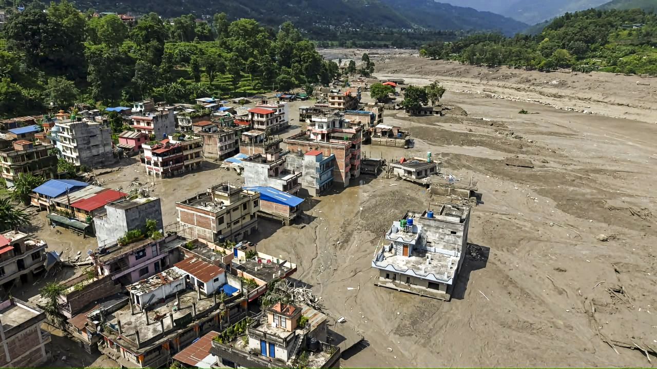situation after flash floods in nepal