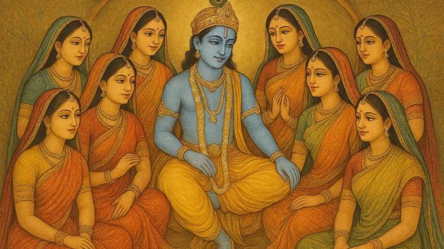 Shree Krishna and his wives representational picture