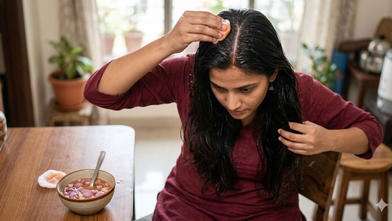 onion in hair