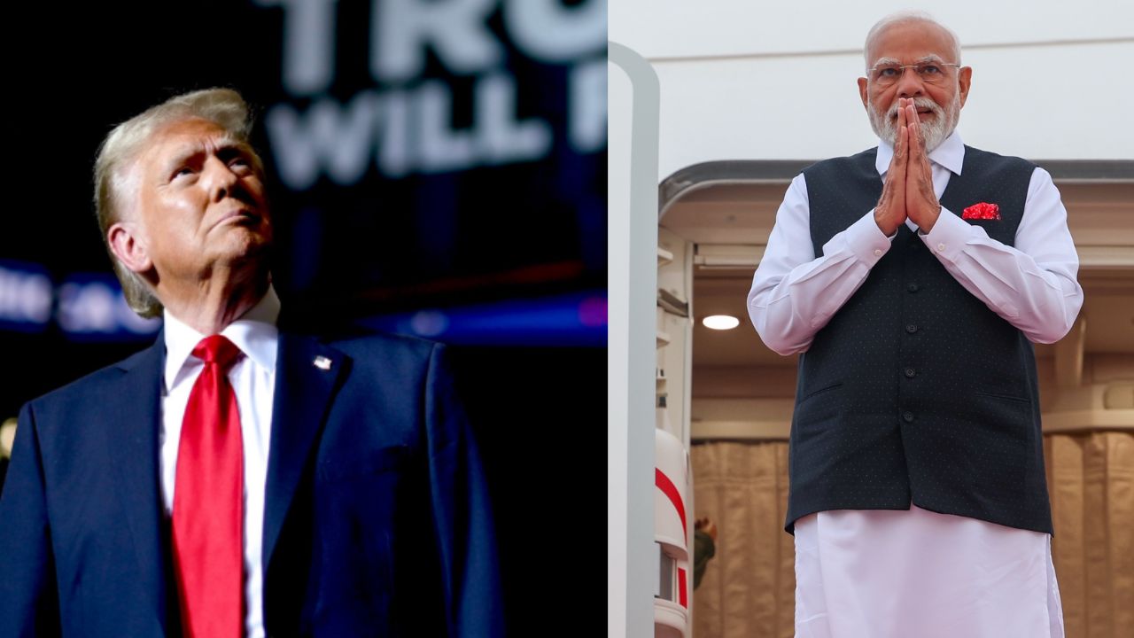 Donald Trump and PM Modi.
