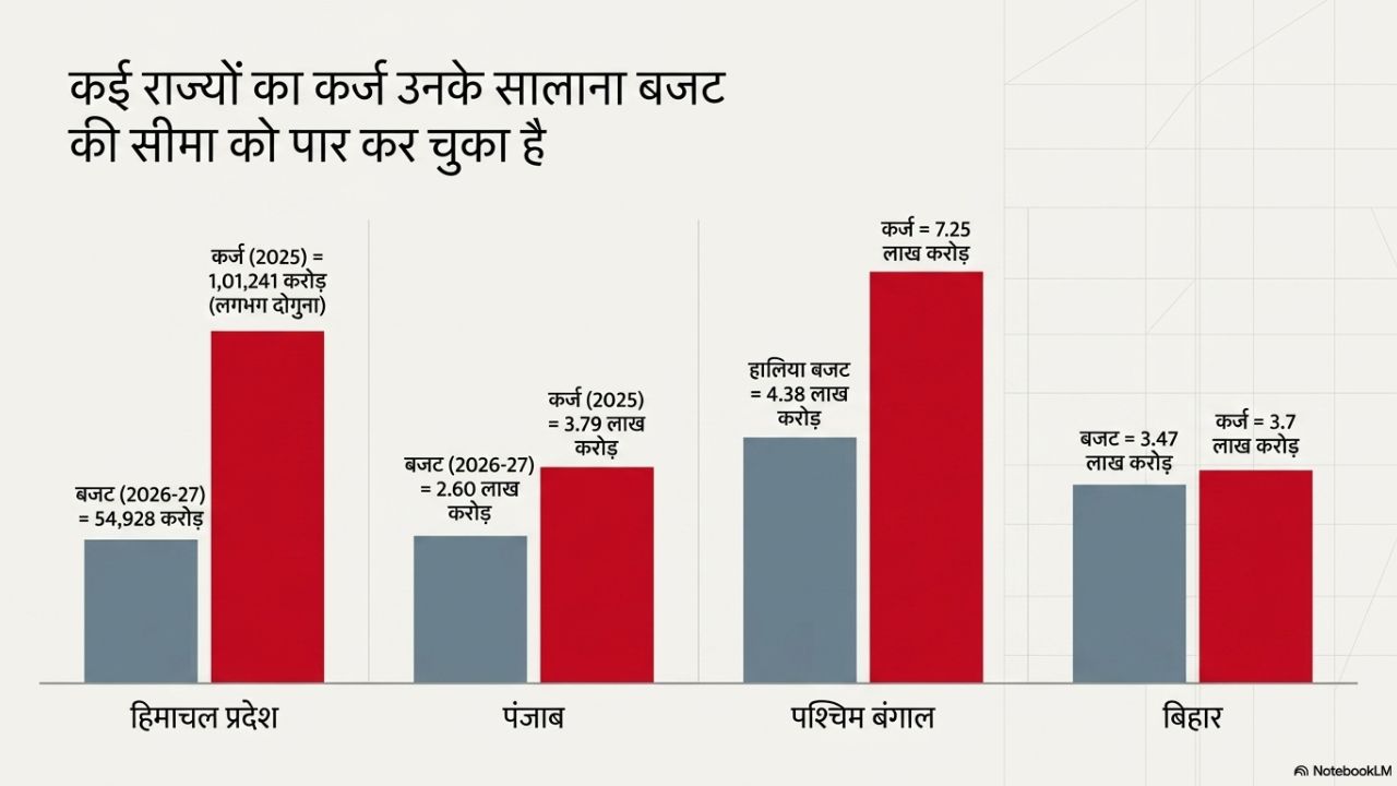 budget vs loan of indian states